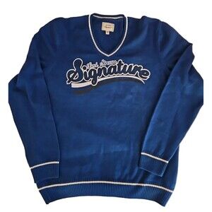 *Rare* Levi's Signature Men's Varsity Wool Blend V Neck Sweater Sz XL EUC